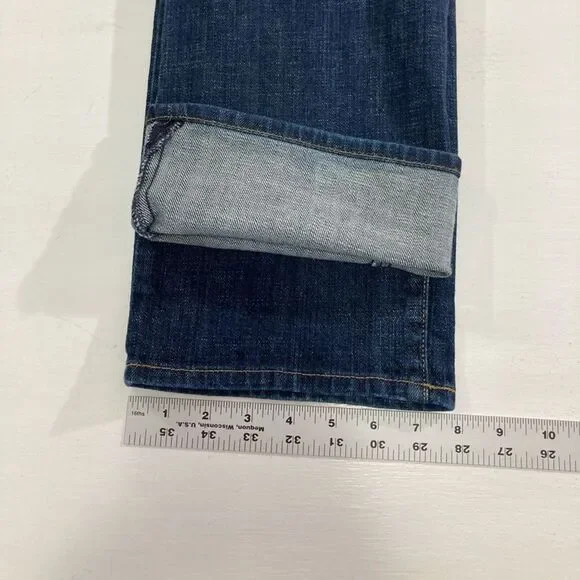 Gap Factory Curvy Jeans Womens 12/31R Low Rise Straight Leg Blue Denim - Picture 10 of 10